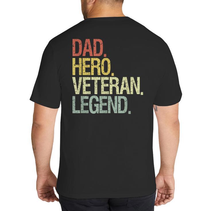 Veteran Dad Big And Tall Men's T-Shirt Back Print