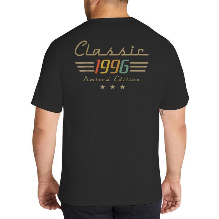 Vintage 1996 Classic Legend 30 Year Old 30th Birthday Dad Big And Tall Men's T-Shirt Back Print