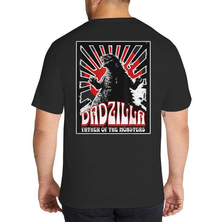 Vintage Dadzilla Father Of The Monsters Fathers Day Big And Tall Men's T-Shirt Back Print Vintage Dadzilla Father Of The Monsters Fathers Day Big And Tall Men's T-Shirt Back Print
