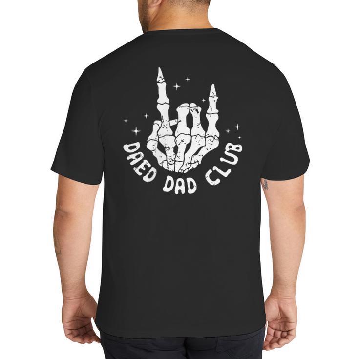 Vintage Dead Dad Club Matching 2 Sides Fathers Day Big And Tall Men's T-Shirt Back Print