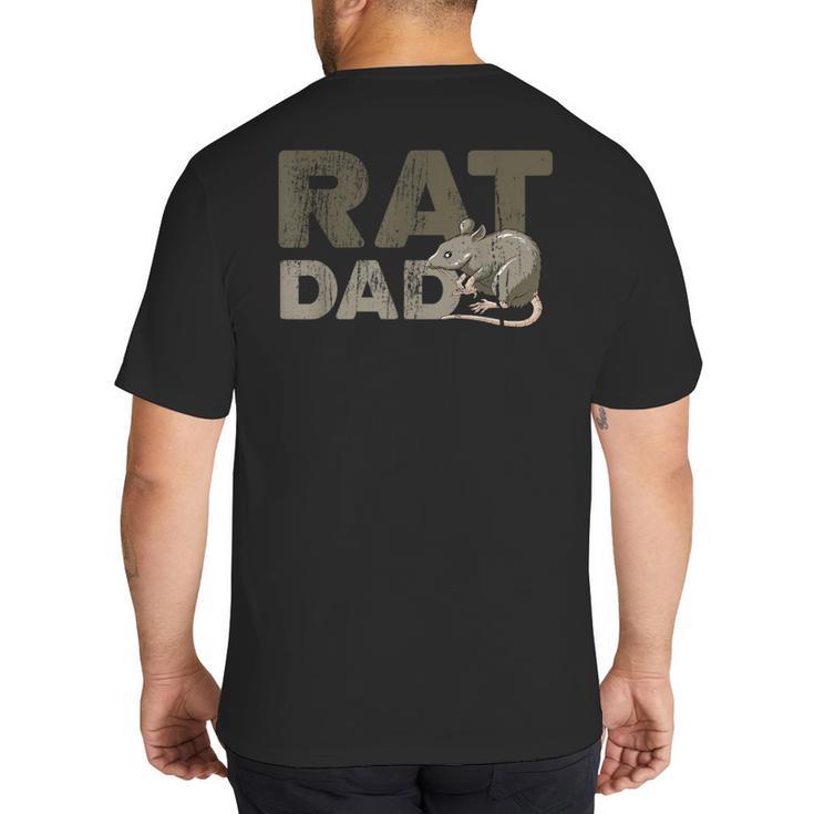 Vintage Distressed Rat Dad Big And Tall Men's T-Shirt Back Print