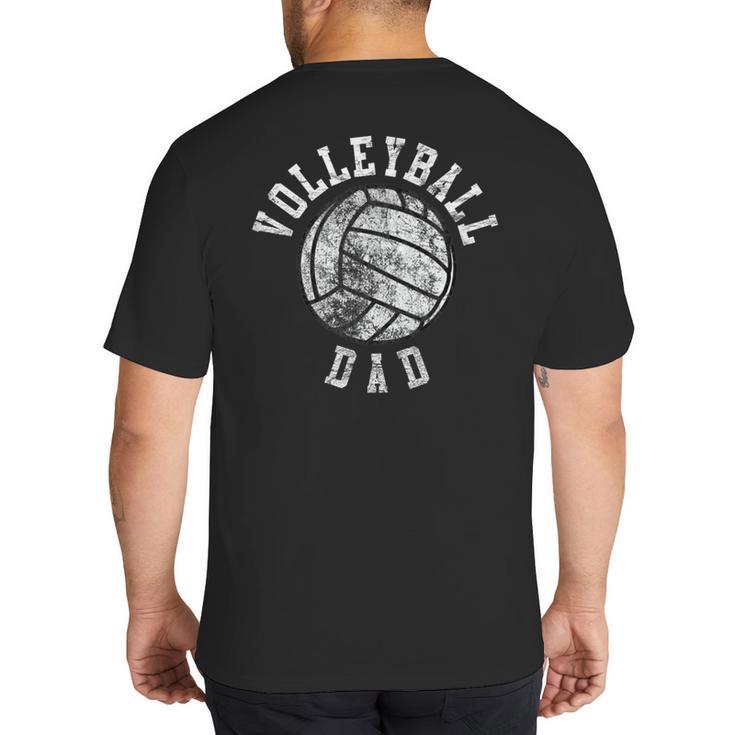 Vintage Volleyball Dad Big And Tall Men's T-Shirt Back Print