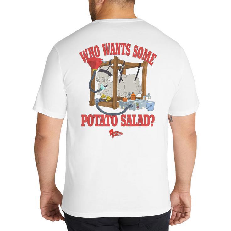 American Dad Who Wants Some Potato Salad Roger Cartoon Big And Tall Men's T-Shirt Back Print