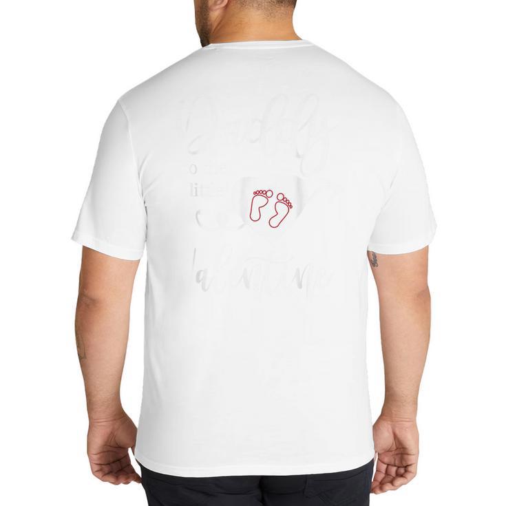 Baby Reveal Valentine Pregnancy Announce Daddy Shirt Big And Tall Men's T-Shirt Back Print