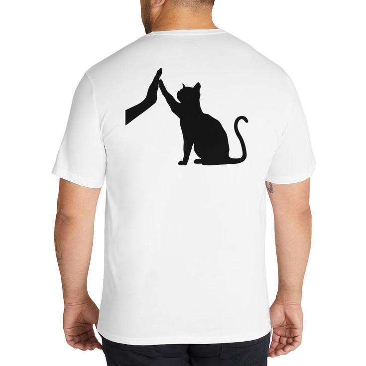 Cat Lover Cat Mom Cat Dad Men Women & Kids Cute Cat Big And Tall Men's T-Shirt Back Print