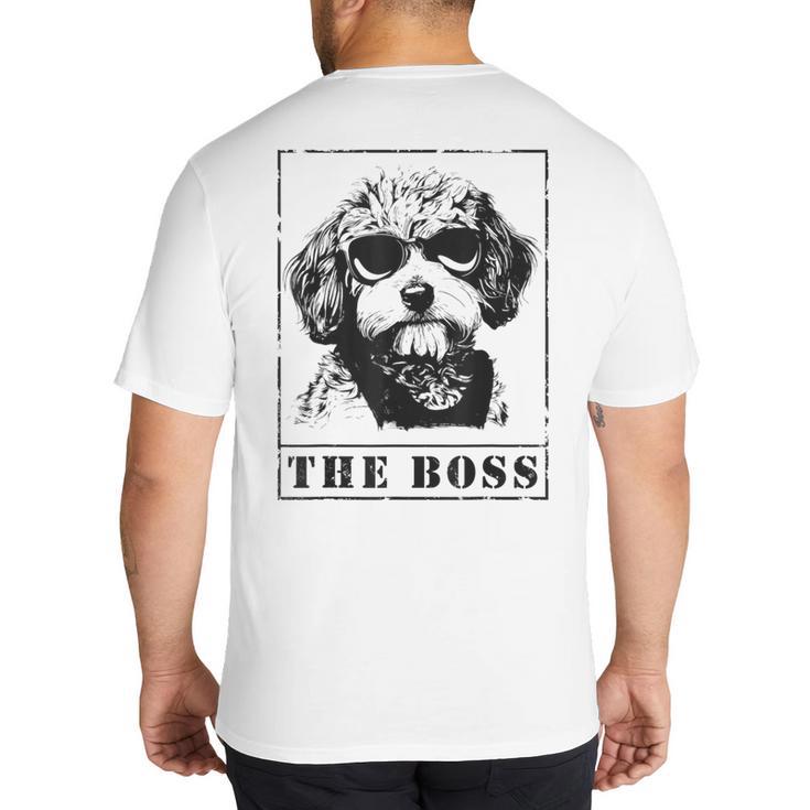 The Cavapoo Boss Mom Dad Dog Lover Big And Tall Men's T-Shirt Back Print