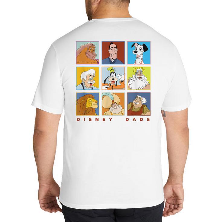 Disney Classic Father's Day Disney Dads Colorful Panels Big And Tall Men's T-Shirt Back Print