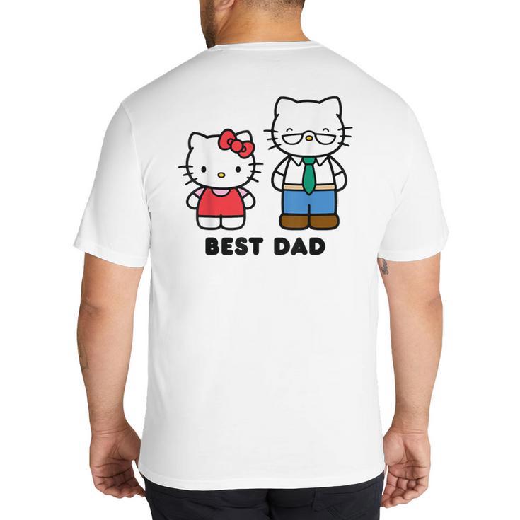 Hello Kitty Best Dad Fathers Day Small Big And Tall Men's T-Shirt Back Print