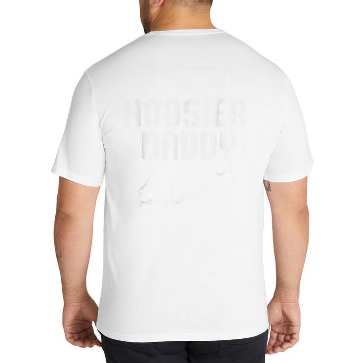 Indiana Hoosier Dad Big And Tall Men's T-Shirt Back Print