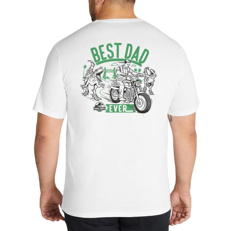 Jurassic World Best Dad Ever Big And Tall Men's T-Shirt Back Print