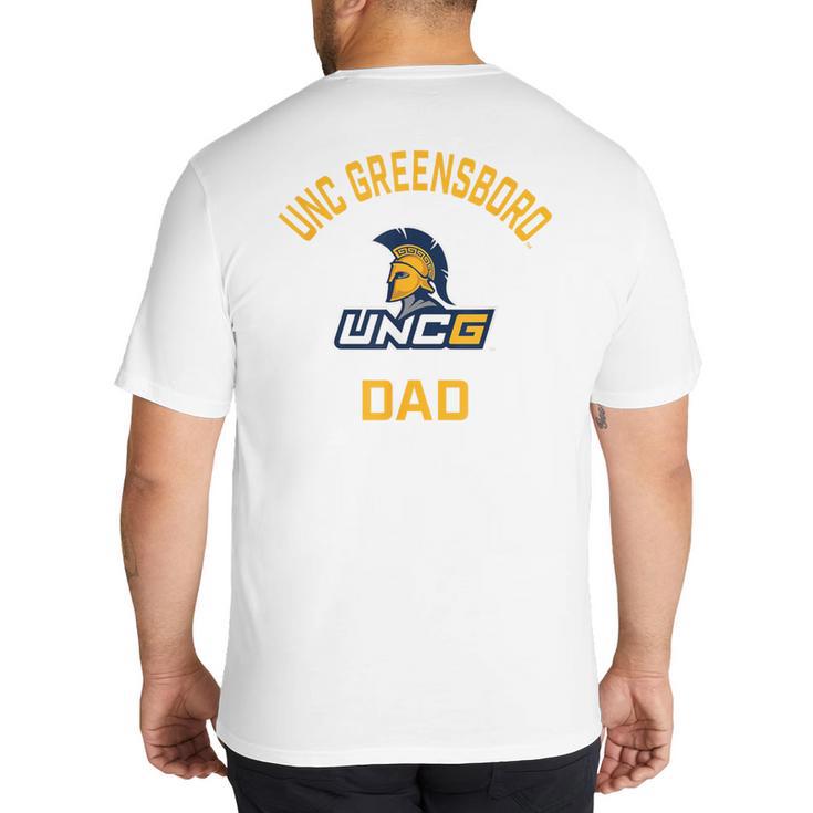 UNC Greensboro UNCG Spartans Arched Dad Big And Tall Men's T-Shirt Back Print