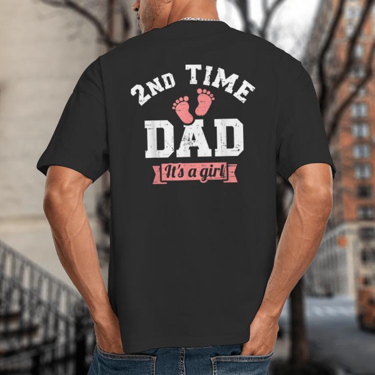 2nd Second Time Dad It's a Girl Gender Reveal Big And Tall Men's T-Shirt Back Print