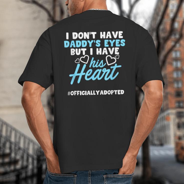 Adoption Announcement Day Dad Heart Small Big And Tall Men's T-Shirt Back Print
