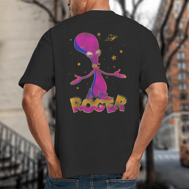 American Dad Outer Space Roger Cartoon Big And Tall Men's T-Shirt Back Print