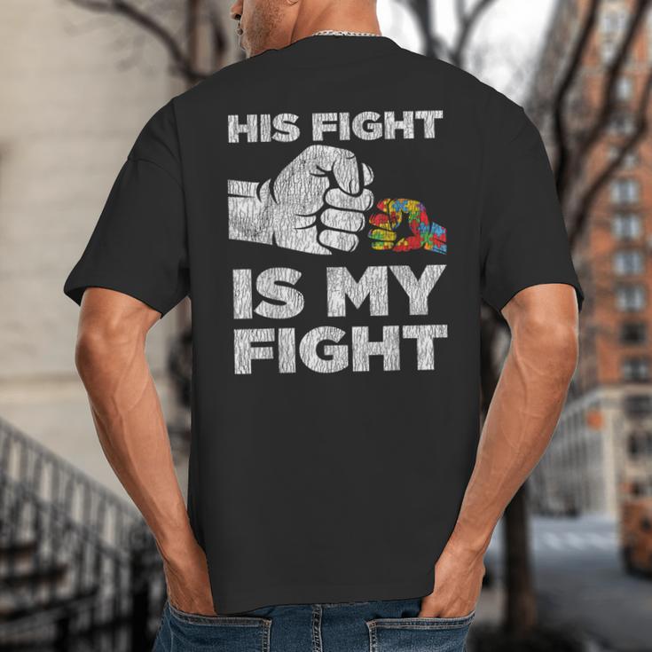 Autism Awareness Mom Dad Parents Autistic Kids Awareness Small Big And Tall Men's T-Shirt Back Print Autism Awareness Mom Dad Parents Autistic Kids Awareness Small Big And Tall Men's T-Shirt Back Print