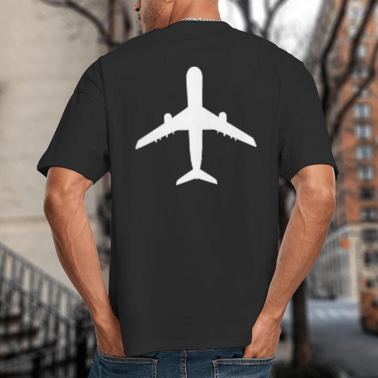 Aviation Geek Airplane Pilot Dad Husband Father's Day Xmas Big And Tall Men's T-Shirt Back Print
