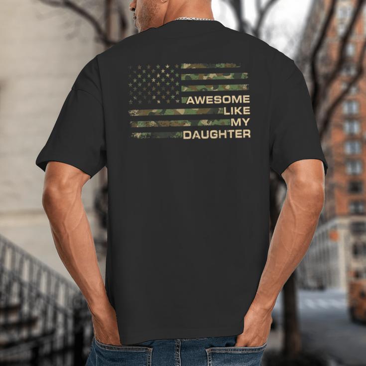 Awesome Like My Daughter Men Fathers Day American Flag Dad Big And Tall Men's T-Shirt Back Print Awesome Like My Daughter Men Fathers Day American Flag Dad Big And Tall Men's T-Shirt Back Print