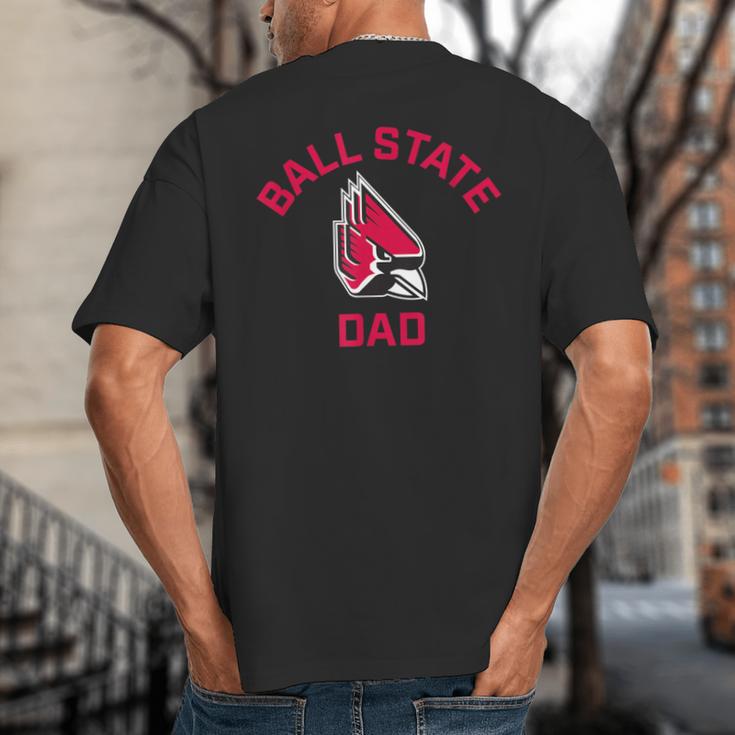 Ball State University Cardinals Arched Dad Big And Tall Men's T-Shirt Back Print