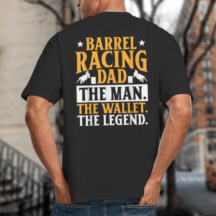 Barrel Racing Dad Horse Barrel Racer Big And Tall Men's T-Shirt Back Print