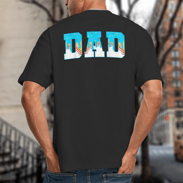 Baseball Dad Ice Cream Drip Happy Fathers Day Big And Tall Men's T-Shirt Back Print Baseball Dad Ice Cream Drip Happy Fathers Day Big And Tall Men's T-Shirt Back Print