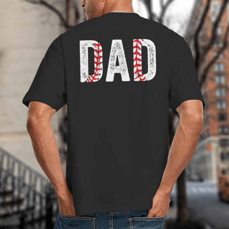 Baseball Dad Joke Sayings Fathers Day From Son Big And Tall Men's T-Shirt Back Print