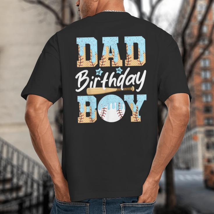 Baseball Ice Cream Drip Dad Of The Birthday Boy Baseball Big And Tall Men's T-Shirt Back Print