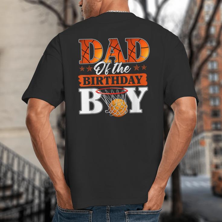 Basketball DAD Of The Birthday Boy Family Matching Big And Tall Men's T-Shirt Back Print