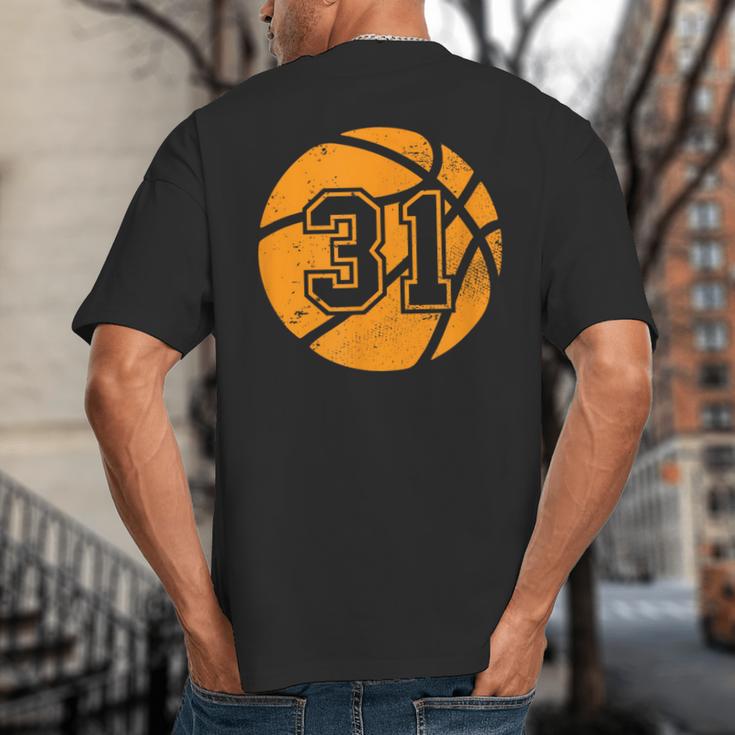Basketball Player 31 Basketball Mom Dad Jersey Number 31 Big And Tall Men's T-Shirt Back Print