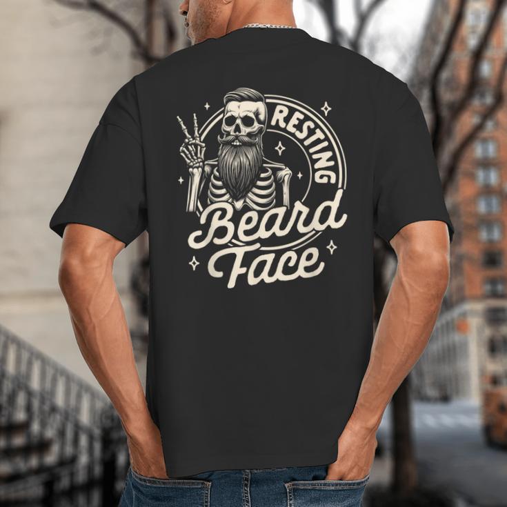 Bearded Dad Daddy Papa Father’s Day Resting Beard Face Big And Tall Men's T-Shirt Back Print Bearded Dad Daddy Papa Father’s Day Resting Beard Face Big And Tall Men's T-Shirt Back Print