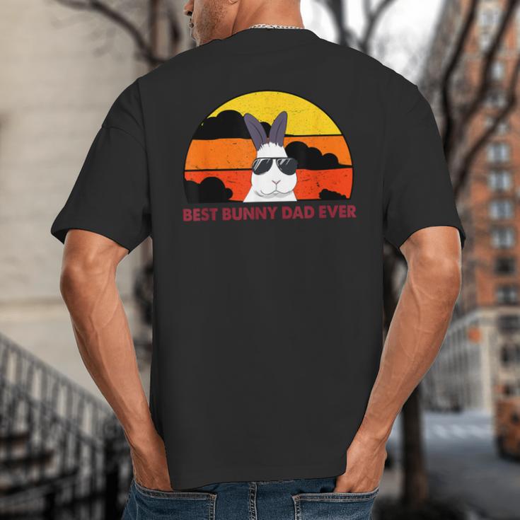 Best Bunny Dad Ever Rabbit Jumper Dad Big And Tall Men's T-Shirt Back Print Best Bunny Dad Ever Rabbit Jumper Dad Big And Tall Men's T-Shirt Back Print