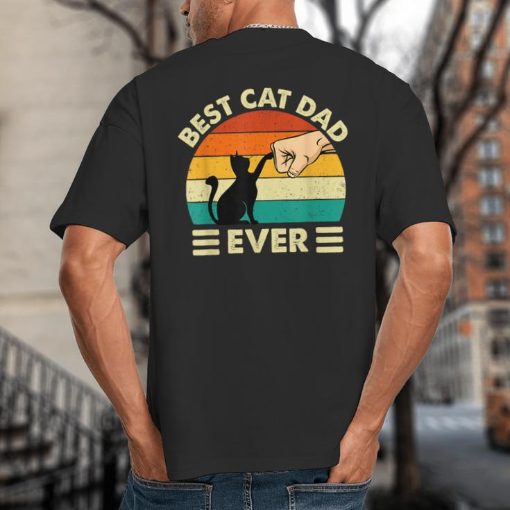 Best Cat Dad Ever Cat Lover Kitten Owner Kitty Big And Tall Men's T-Shirt Back Print Best Cat Dad Ever Cat Lover Kitten Owner Kitty Big And Tall Men's T-Shirt Back Print