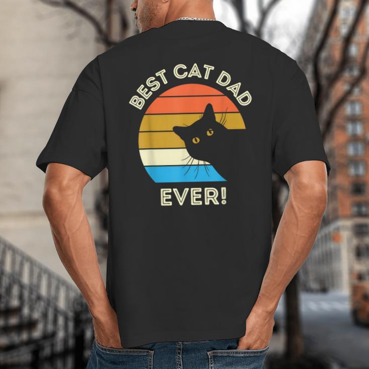 Best Cat Dad Ever Men Big And Tall Men's T-Shirt Back Print Best Cat Dad Ever Men Big And Tall Men's T-Shirt Back Print