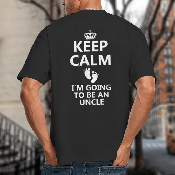 Best Uncle Art For Men Dad Pregnancy Reveal New Uncle To Be Big And Tall Men's T-Shirt Back Print