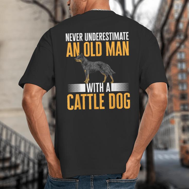 Blue Heeler Dad Australian Cattle Dog Men Big And Tall Men's T-Shirt Back Print