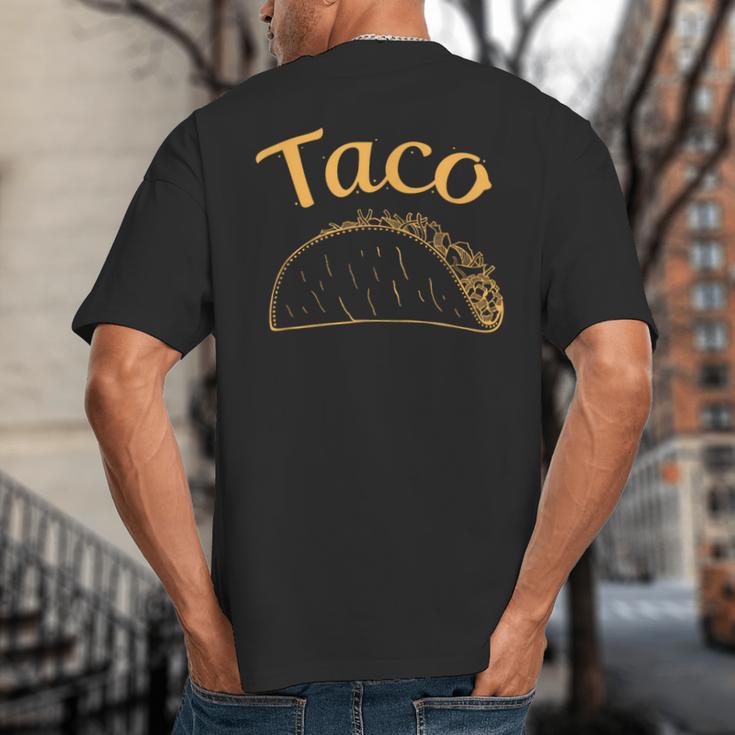Burrito Taco Taquito Dad Mom Child Baby Matching Family Big And Tall Men's T-Shirt Back Print