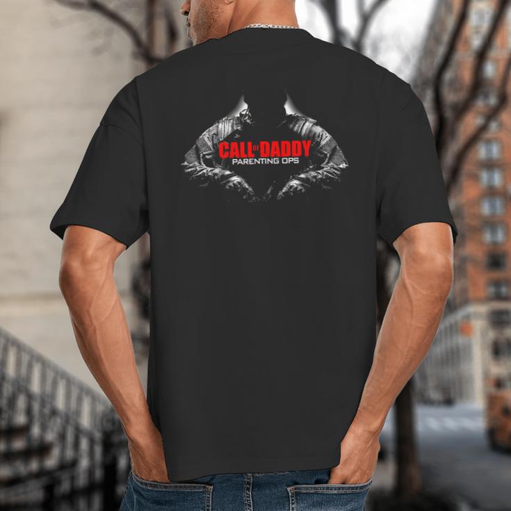 Call Of Daddy Parenting Ops Shirt Gamer Dad Big And Tall Men's T-Shirt Back Print Call Of Daddy Parenting Ops Shirt Gamer Dad Big And Tall Men's T-Shirt Back Print
