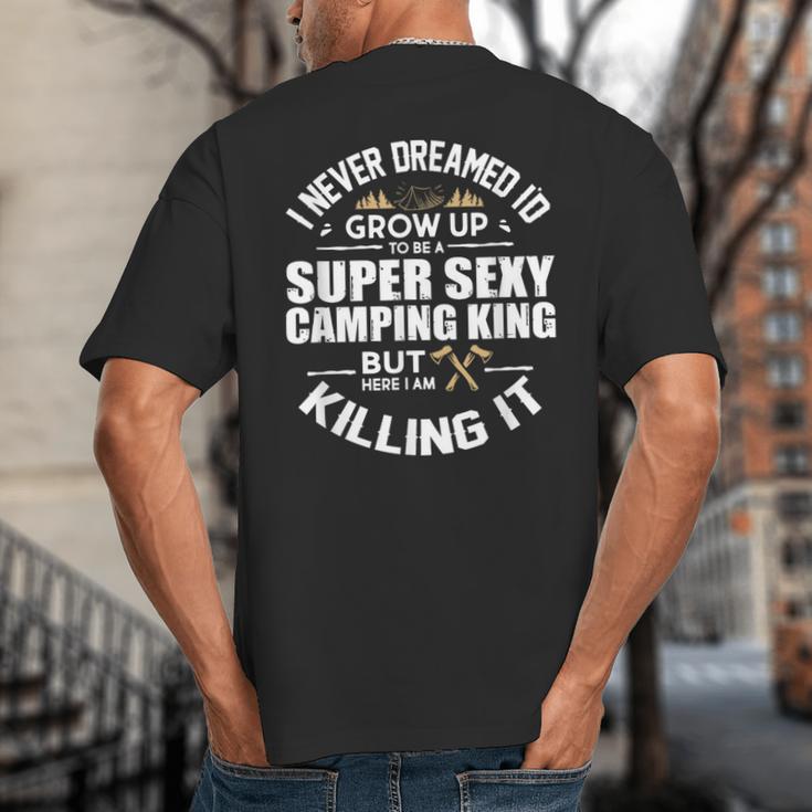 Camping Men Camper RV Camping Vacation Camping Dad Big And Tall Men's T-Shirt Back Print Camping Men Camper RV Camping Vacation Camping Dad Big And Tall Men's T-Shirt Back Print