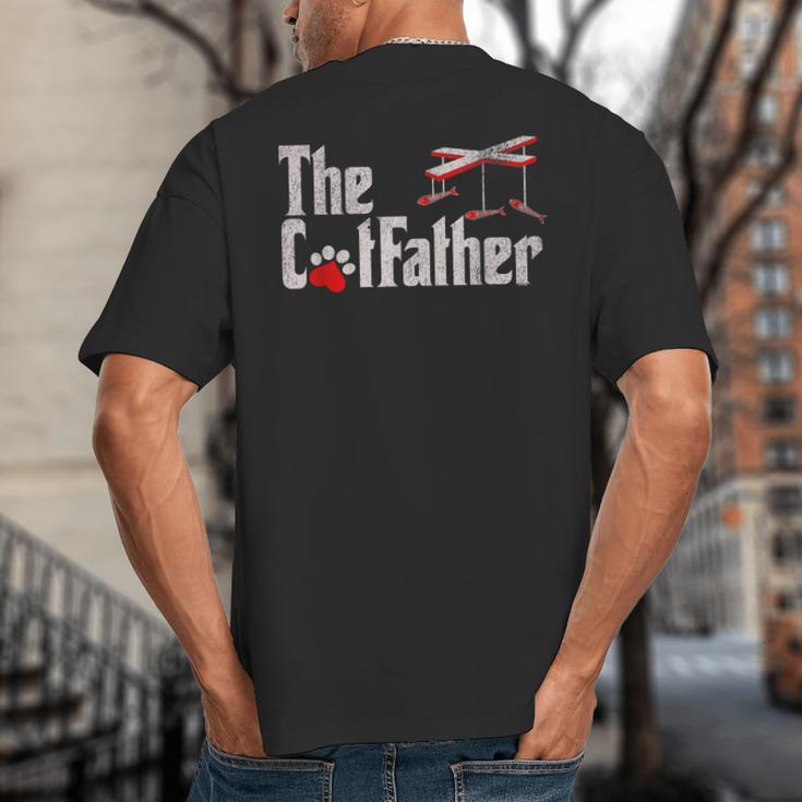 The Cat Father Cat Dad Feline Father Kitten Dad Big And Tall Men's T-Shirt Back Print