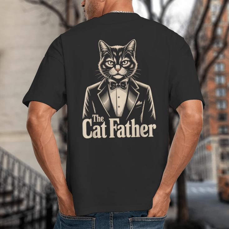 Cat Lover The CatFather Cat Dad Big And Tall Men's T-Shirt Back Print Cat Lover The CatFather Cat Dad Big And Tall Men's T-Shirt Back Print