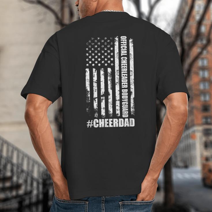 Cheer Dad Bodyguard Family Father Cheerleader Squad Big And Tall Men's T-Shirt Back Print