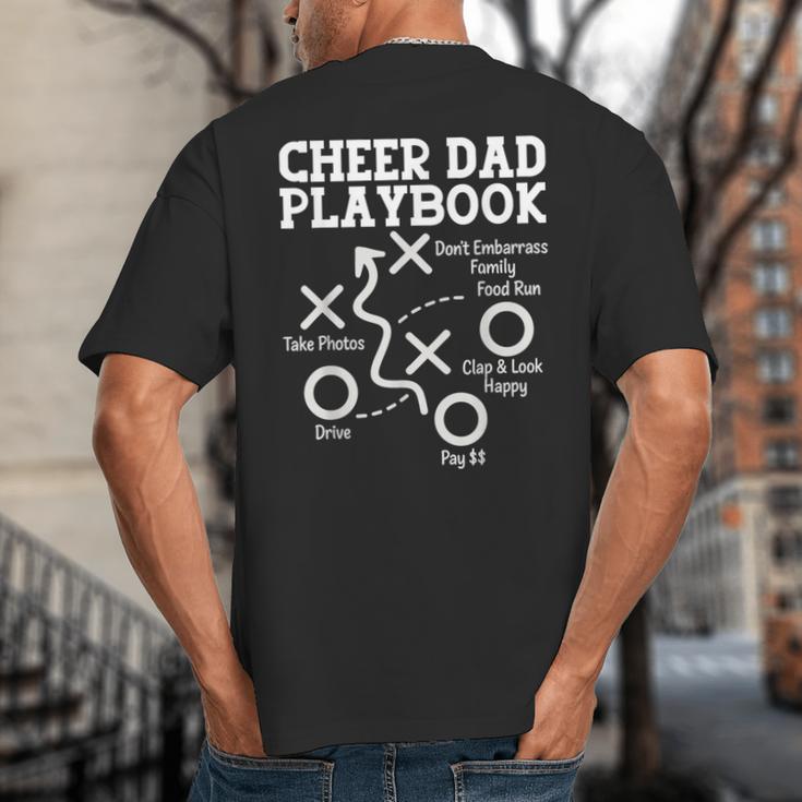 Cheer Dad Cheerleader Playbook Big And Tall Men's T-Shirt Back Print Cheer Dad Cheerleader Playbook Big And Tall Men's T-Shirt Back Print
