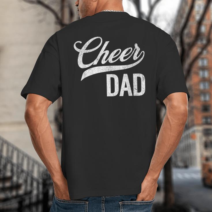 Cheer Dad Green Cheerleading Matching Parents Big And Tall Men's T-Shirt Back Print