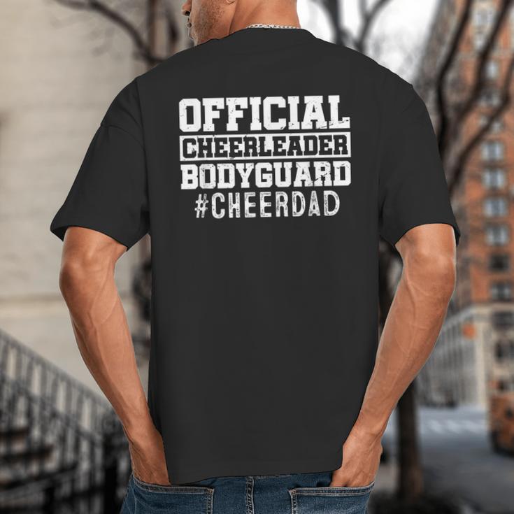 Cheer Dad Papa Official Cheerleader Bodyguard Big And Tall Men's T-Shirt Back Print Cheer Dad Papa Official Cheerleader Bodyguard Big And Tall Men's T-Shirt Back Print