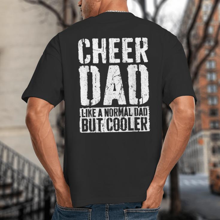 Cheer Dad Shirt Men Fathers Day Cheer Dad Big And Tall Men's T-Shirt Back Print