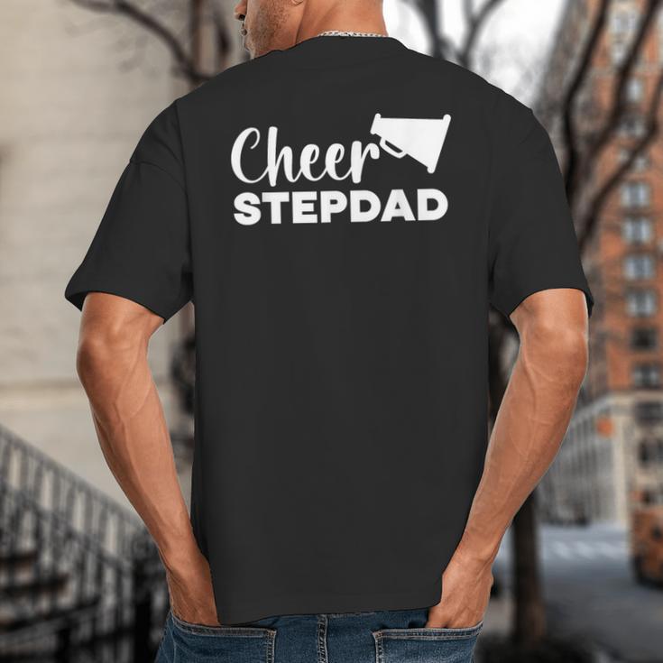 Cheer Stepdad Cheerleading Step Dad Cheerleader Stepfather Big And Tall Men's T-Shirt Back Print