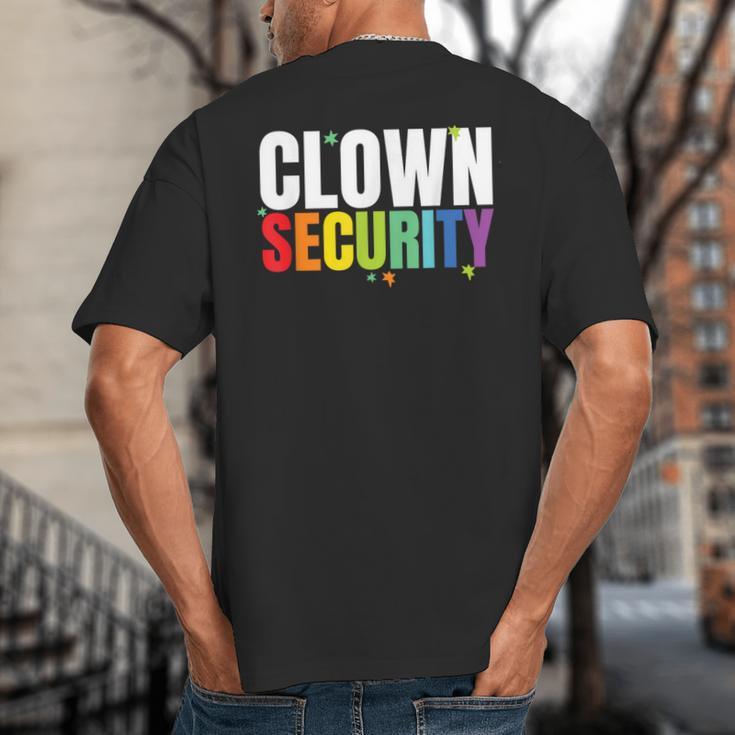 Clown Security Halloween Dad Mom Costume Big And Tall Men's T-Shirt Back Print Clown Security Halloween Dad Mom Costume Big And Tall Men's T-Shirt Back Print