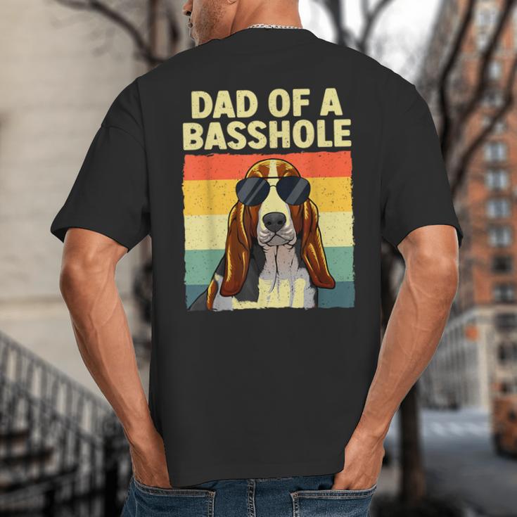 Cool Basset Hound For Men Dad Dog Basset Hound Lovers Big And Tall Men's T-Shirt Back Print