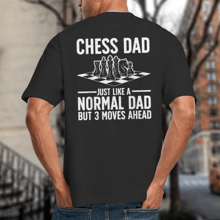Cool Chess Player Art For Men Dad Knight Chess Lovers Pieces Small Big And Tall Men's T-Shirt Back Print