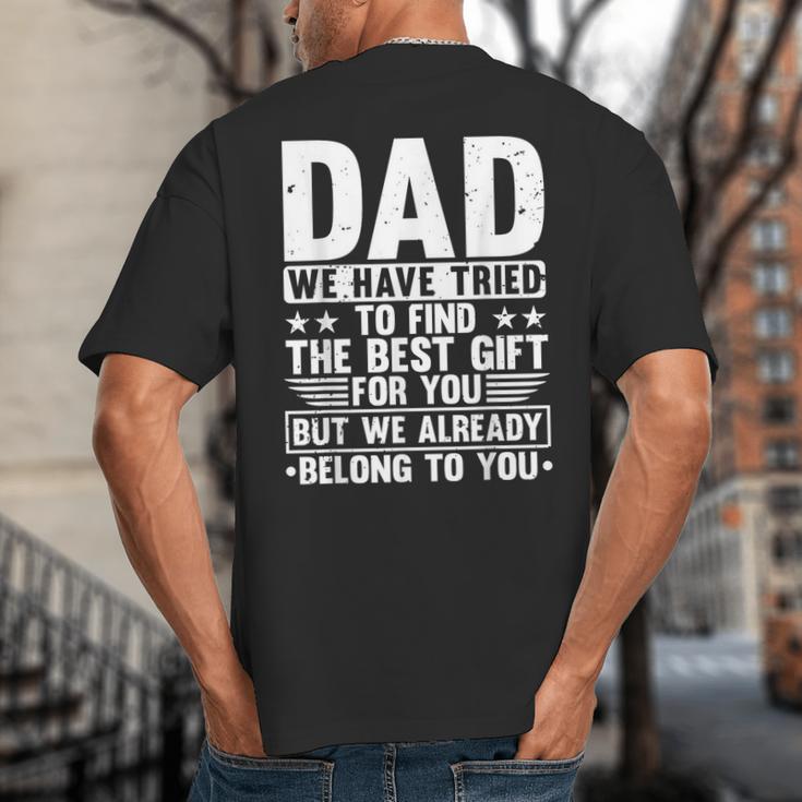 Cool Dad Art For Father Dad Stepfather From Son Daughter Big And Tall Men's T-Shirt Back Print Cool Dad Art For Father Dad Stepfather From Son Daughter Big And Tall Men's T-Shirt Back Print
