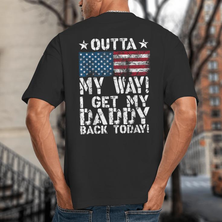 Cool I Get My Daddy Back Today Military Child Small Big And Tall Men's T-Shirt Back Print Cool I Get My Daddy Back Today Military Child Small Big And Tall Men's T-Shirt Back Print